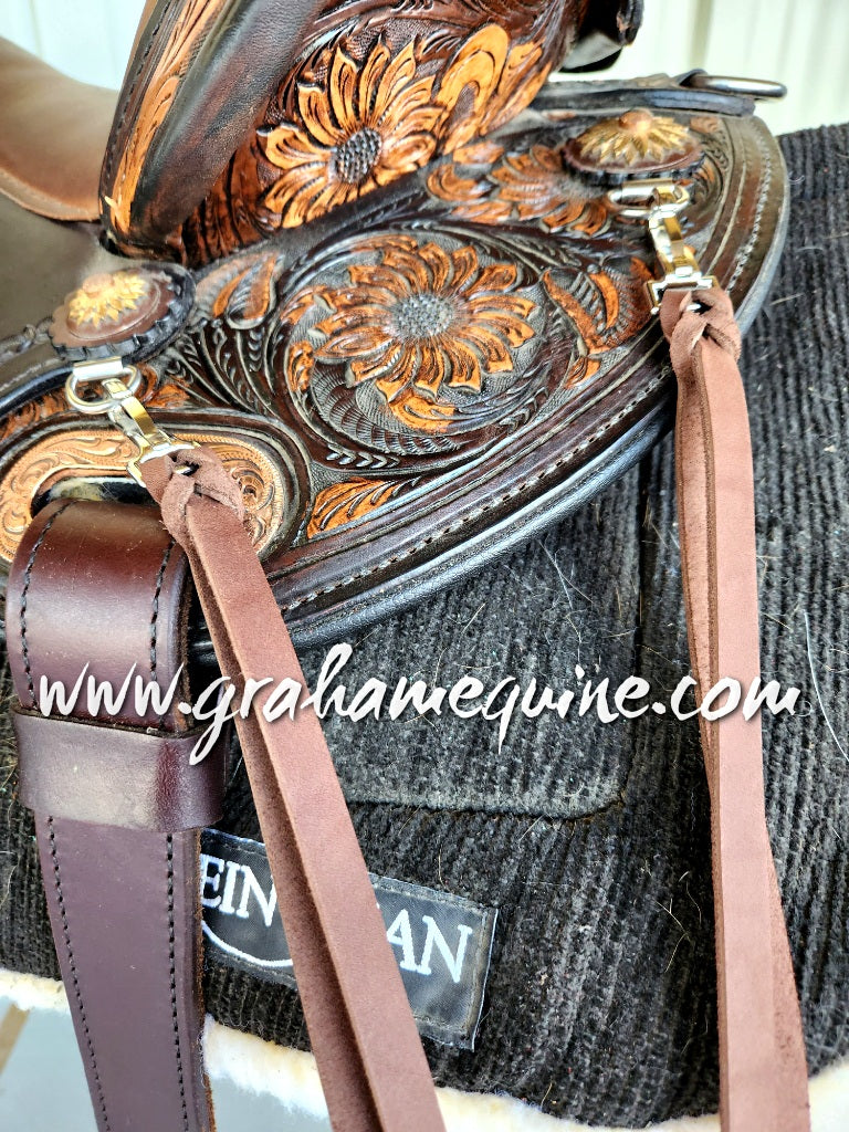 Brown Latigo Saddle Strings