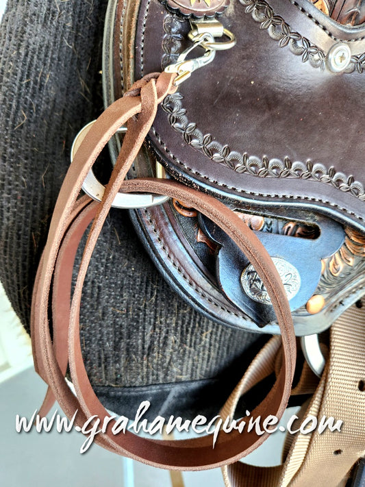 Brown Latigo Saddle Strings