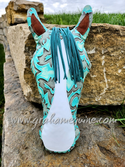 Pillow Ponies- Turquoise Cowboy Leather
