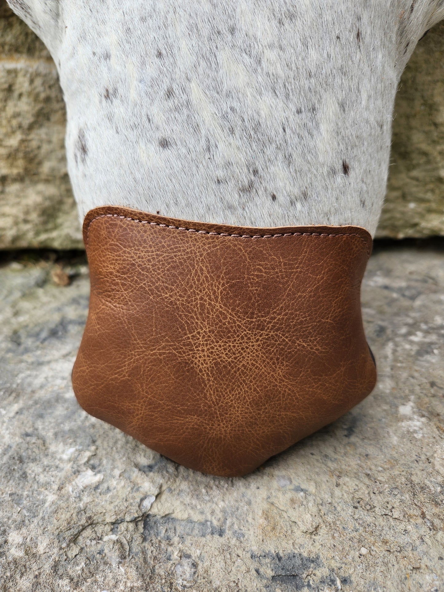 Cow Pillow- Salt & Pepper w/ Dk. Brown