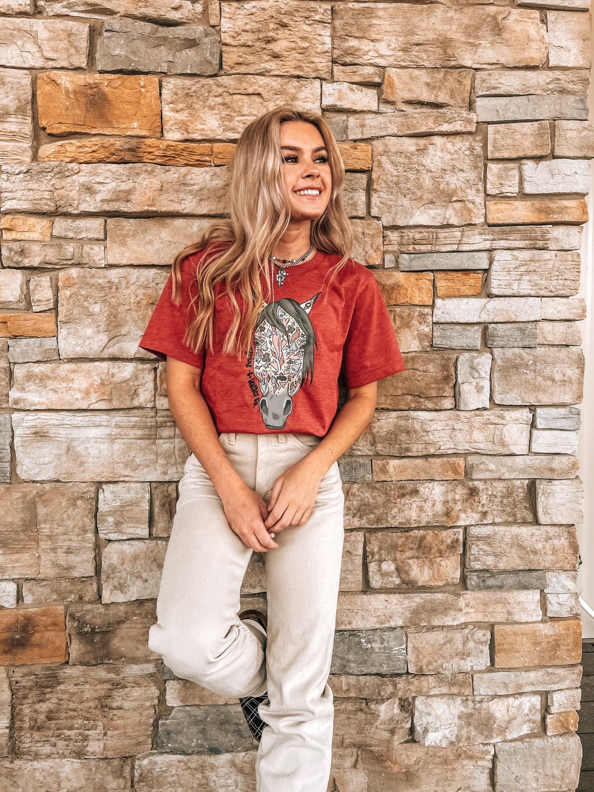 Card Suit Buckskin Tee (Red)