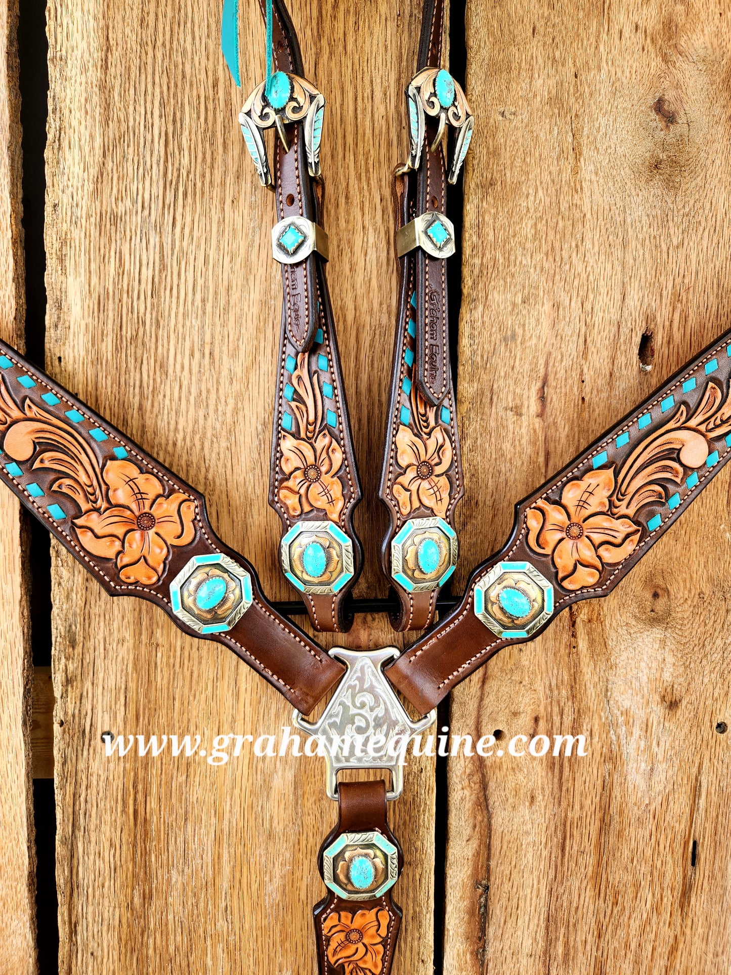 GE Signature Set- Floral Turquoise & Buckstitch