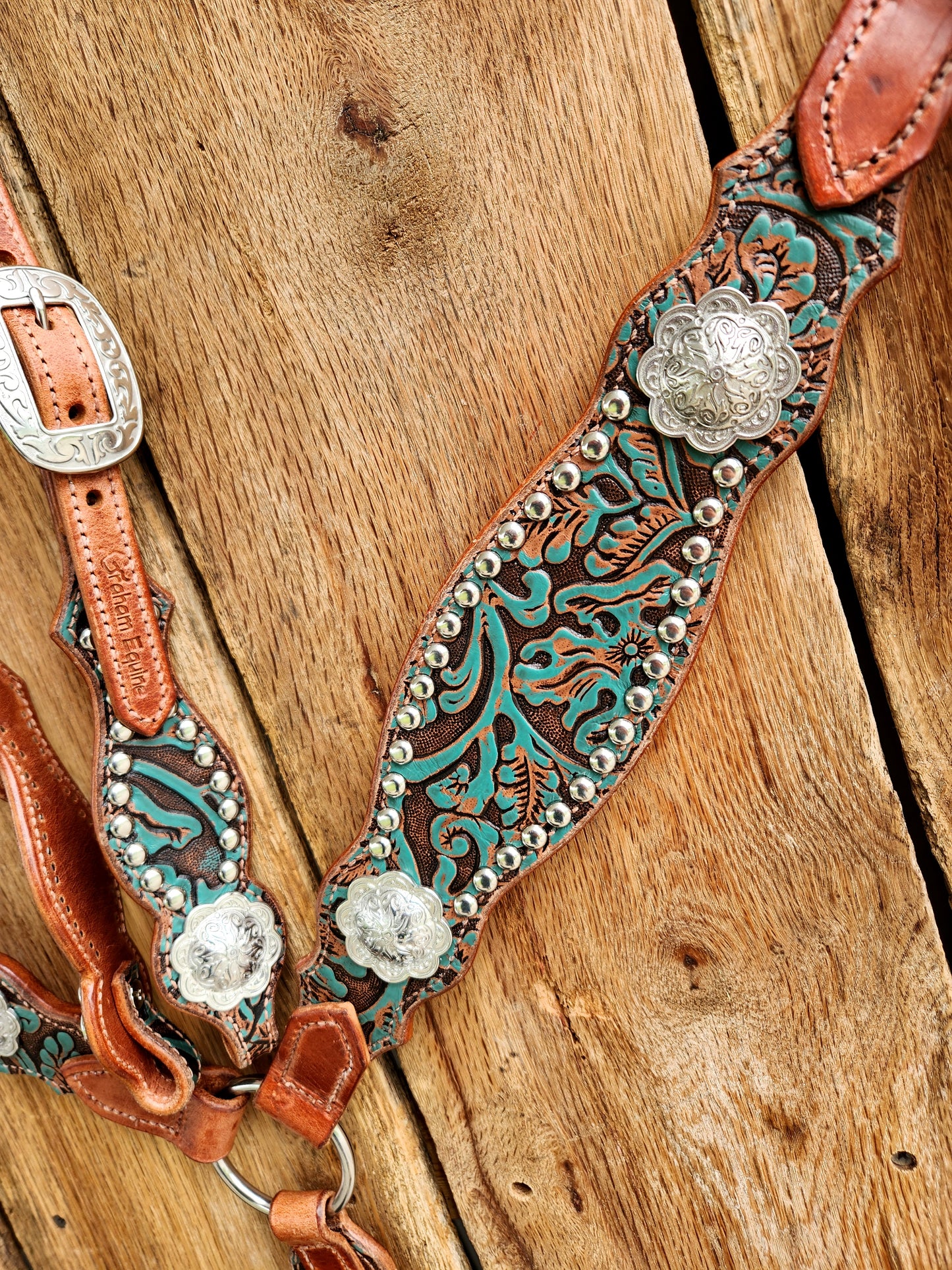 Cowgirl Basics Tack Set- Teal Floral