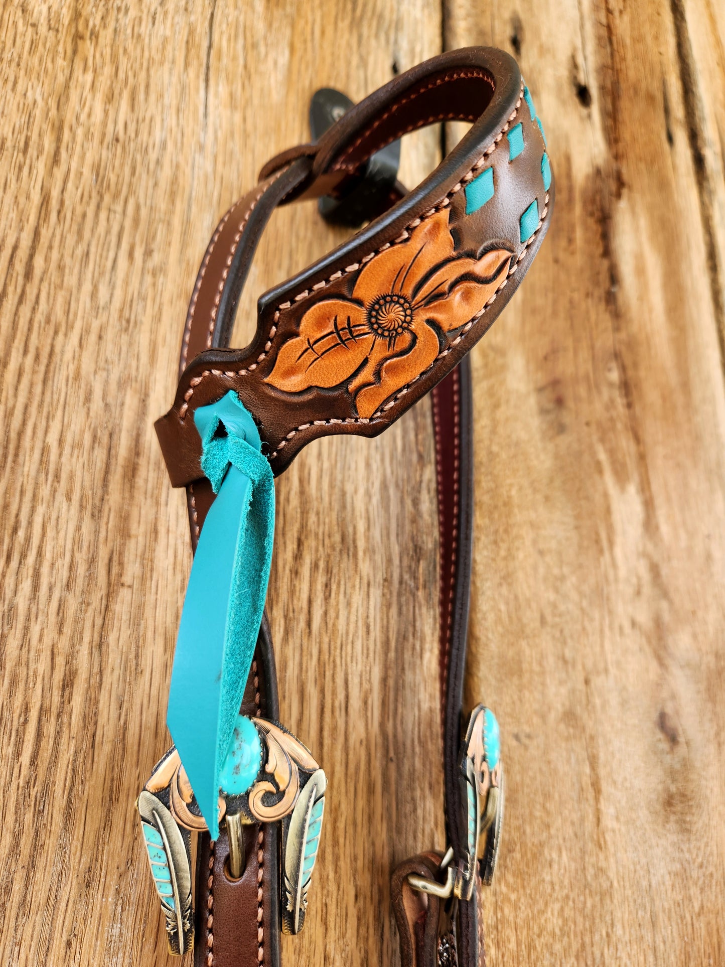 GE Signature Set- Floral Turquoise & Buckstitch