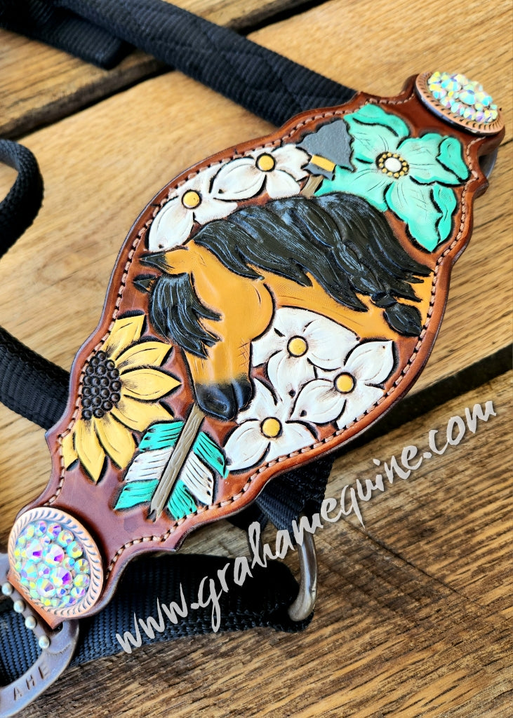 Buckskin Horse Head Halter