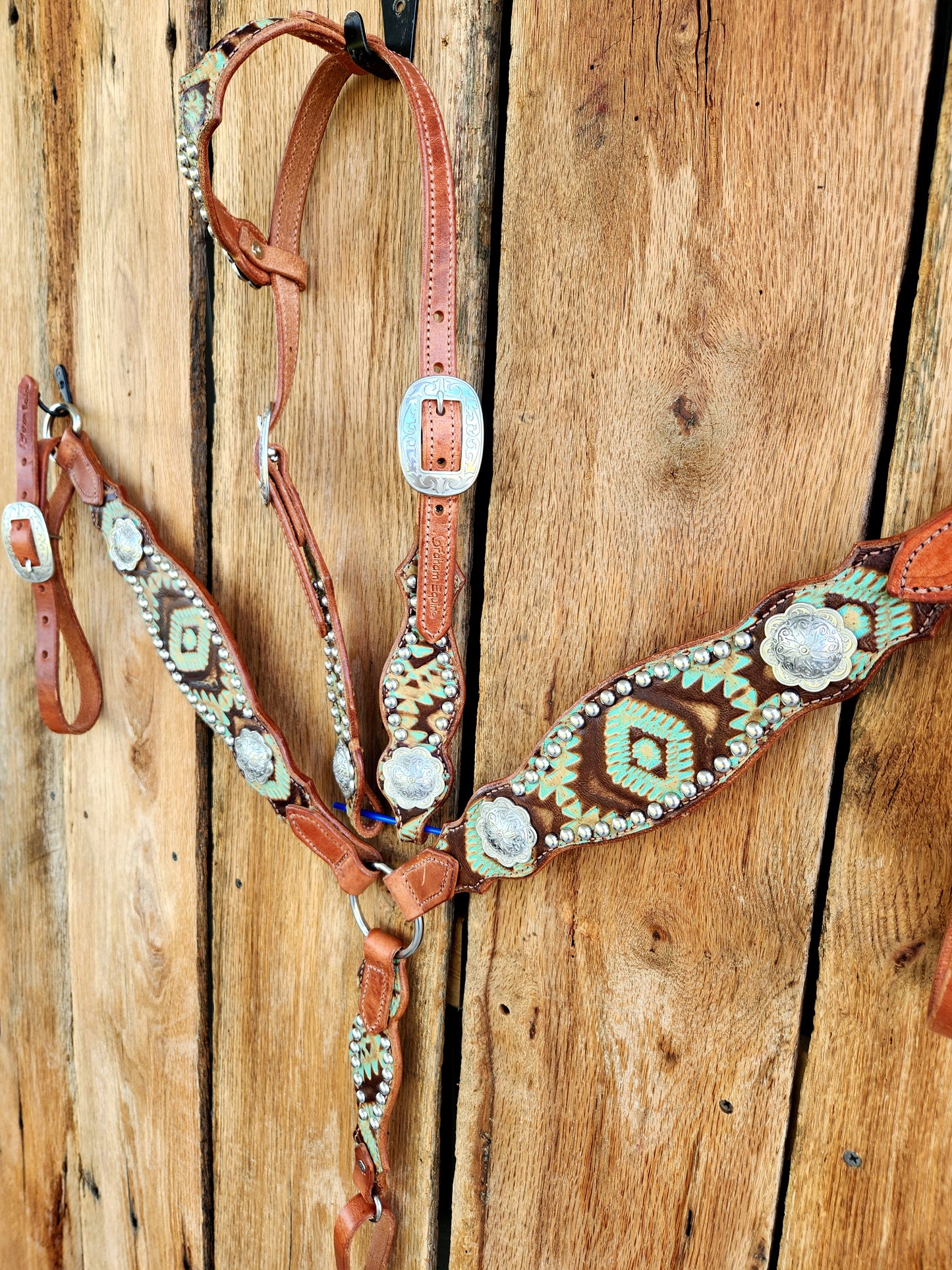 Cowgirl Basics Tack Set- Green Aztec