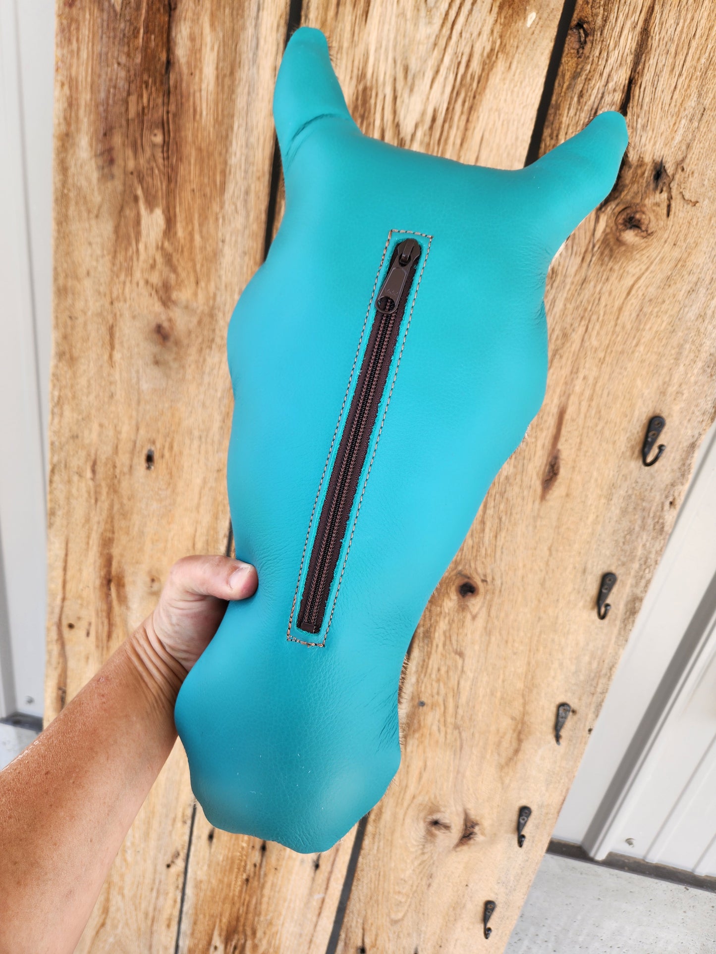 War Pony Pillow, Brindle & Turquoise