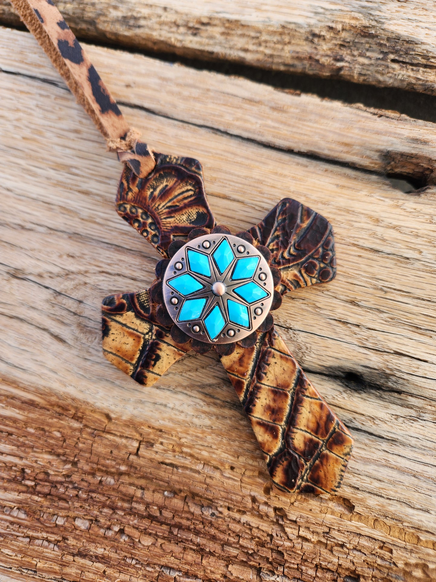 Buckskin Turquoise Cross