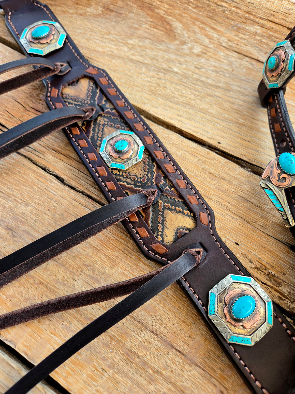 Chocolate & Turquoise Tack Set