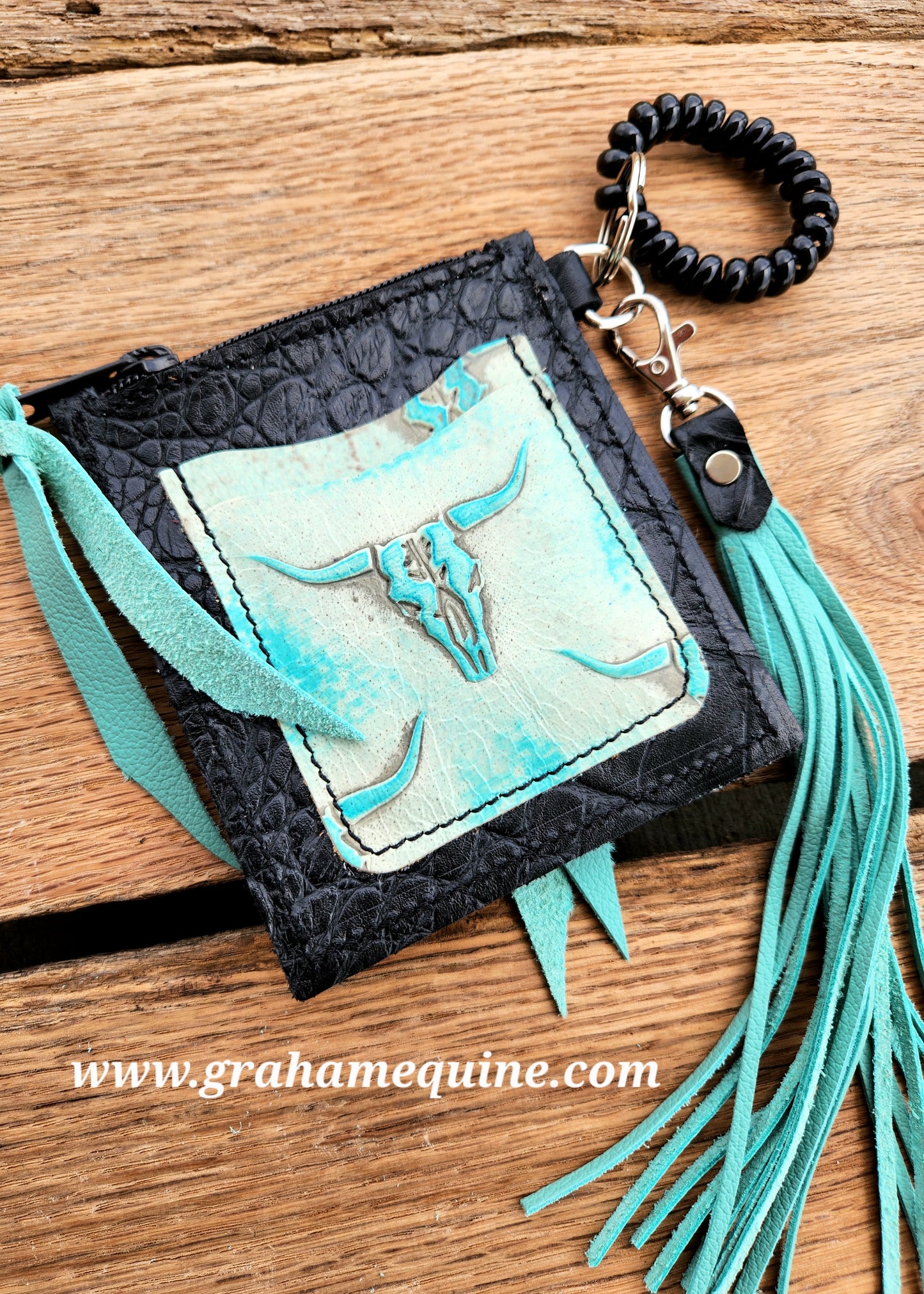 Mini Wallet, Turquoise Concho