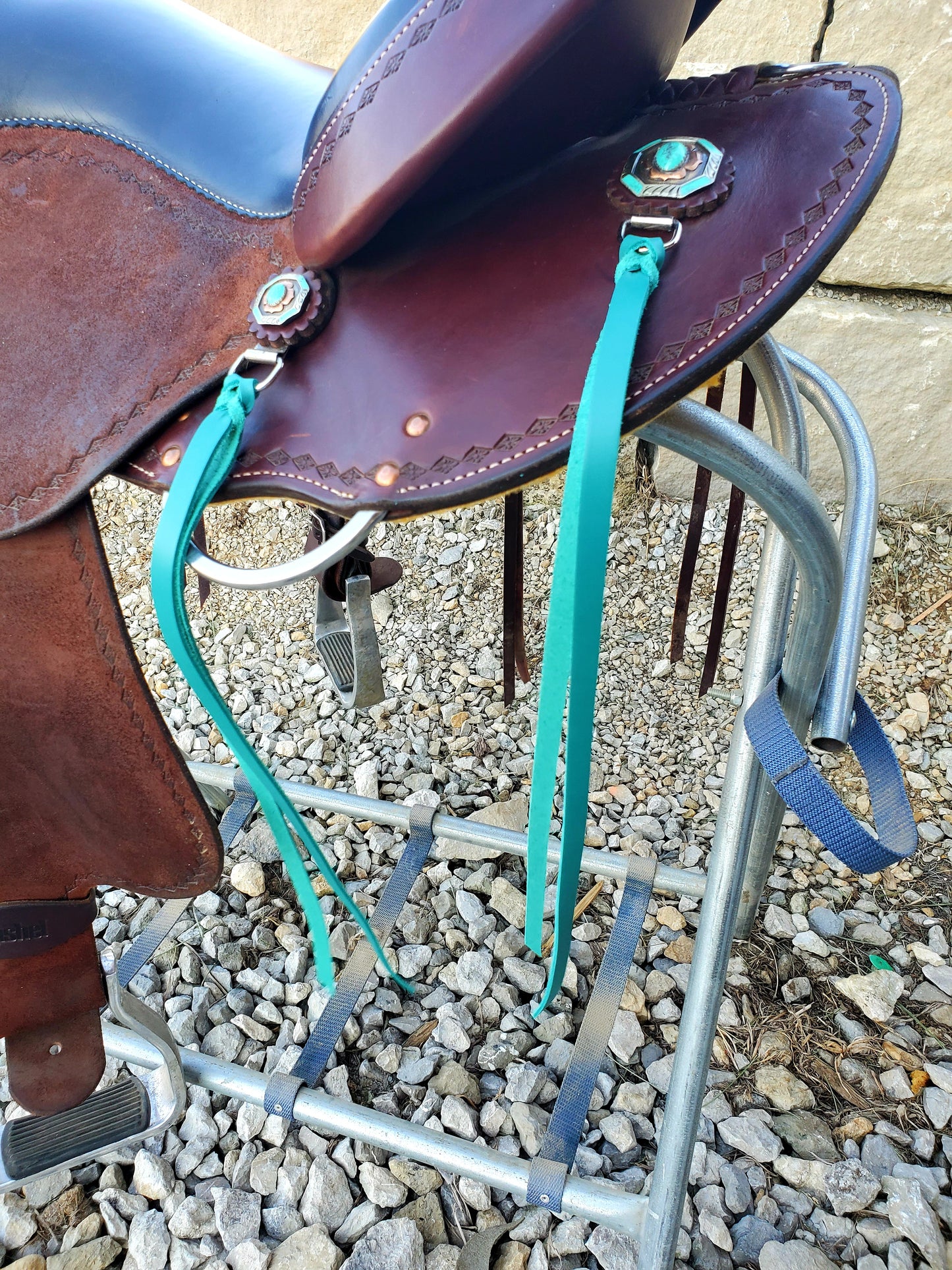 Turquoise Latigo Saddle Strings