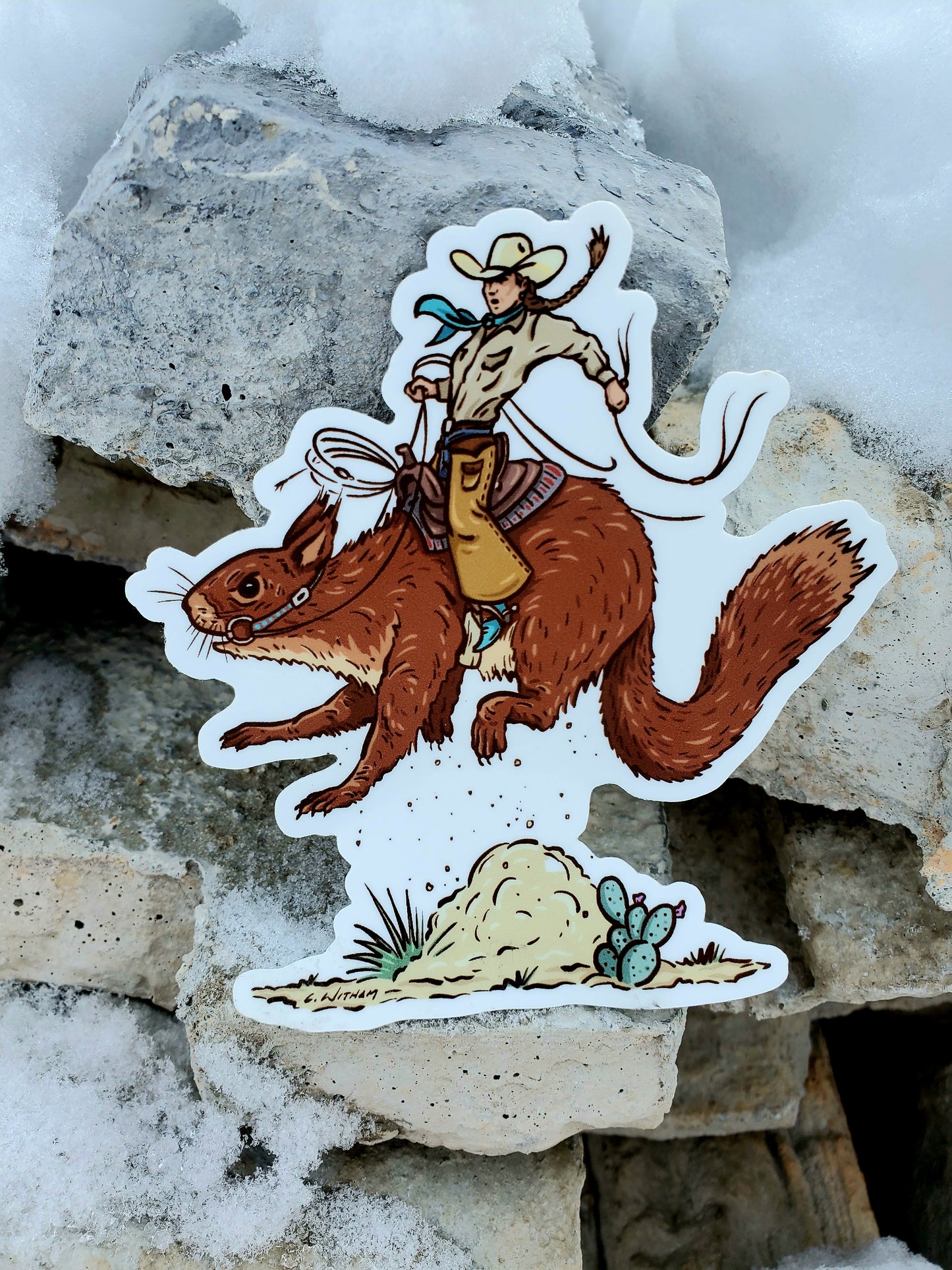 Squirrely Sticker