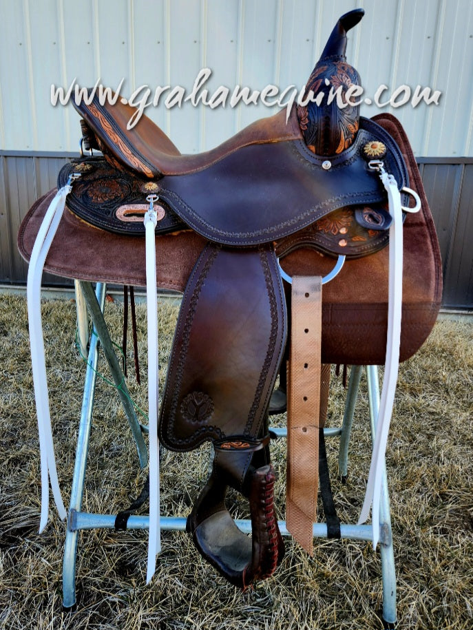 White Latigo Saddle Strings