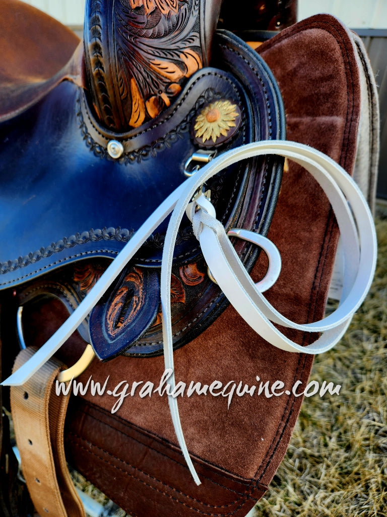 White Latigo Saddle Strings