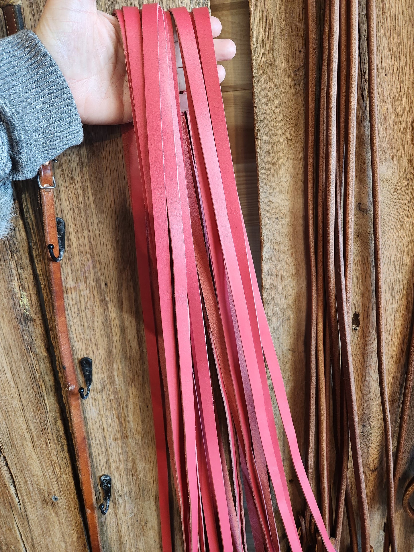 Pink Chap Leather Strings