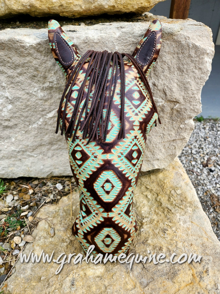 Pillow Ponies- Green Aztec