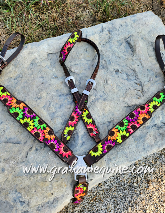 Neon Sunflowers Tack Set