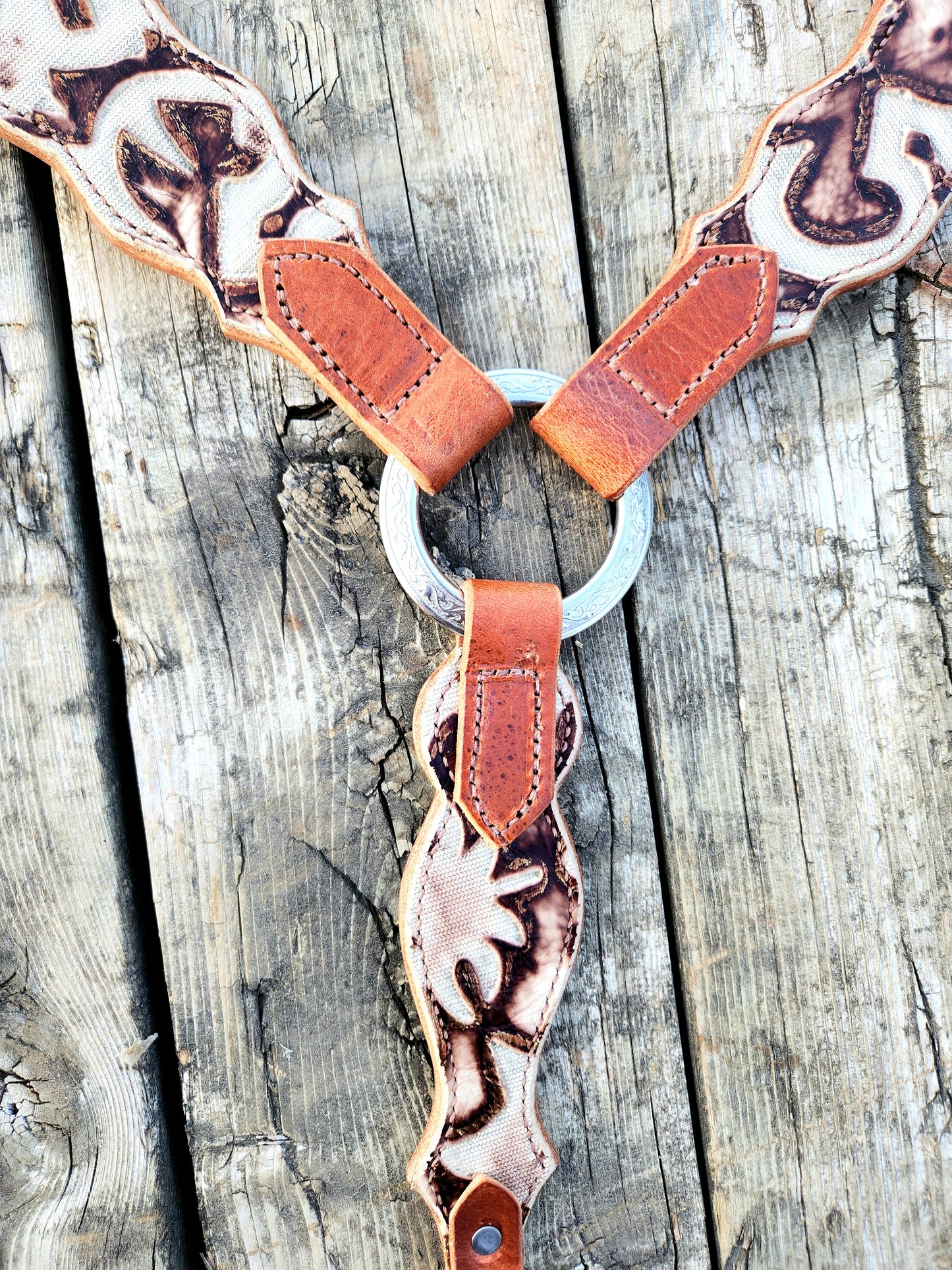 Cream & Brown Cowboy Breastcollar