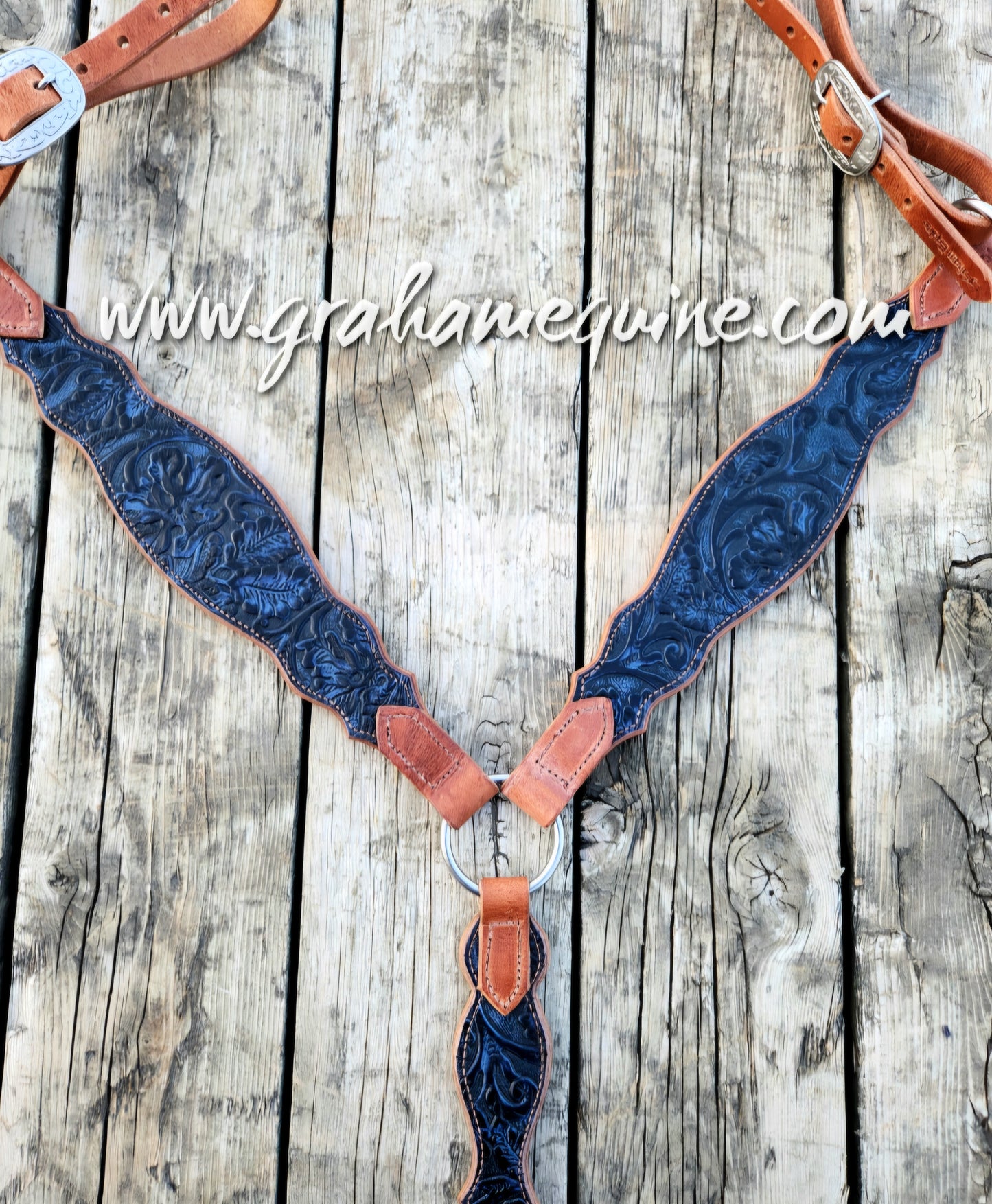 Navy Floral Breastcollar