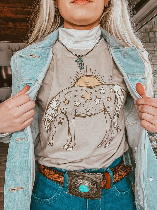 Star Pony Tee (Tan)