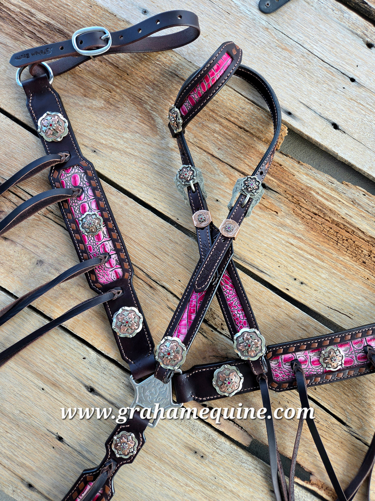 Pink & Chocolate w/ Tassles Tack Set