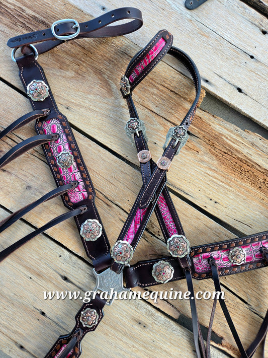Pink & Chocolate w/ Tassles Tack Set