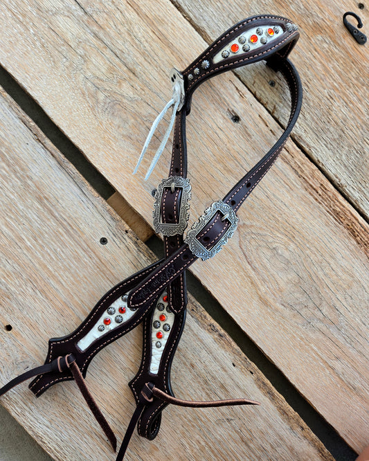 Spooky Headstall- White