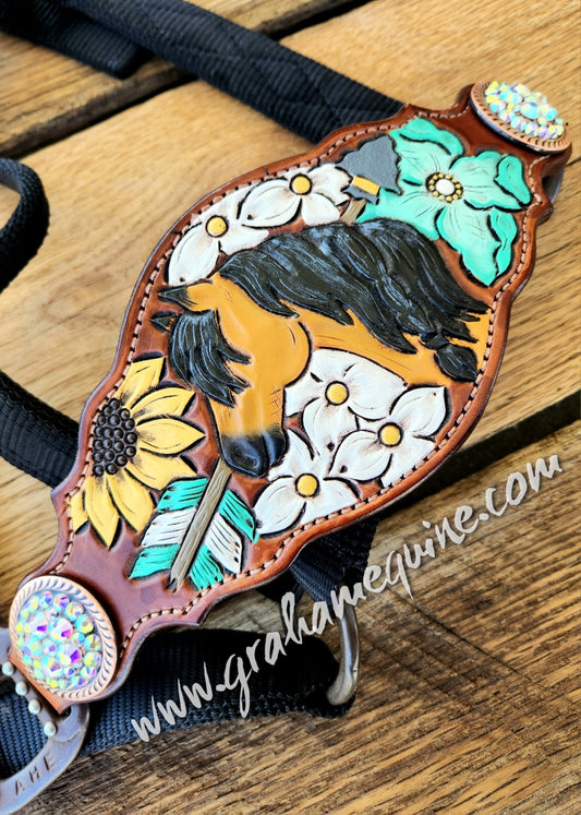 Buckskin Horse Head Halter
