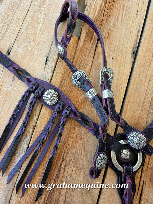 Purple & Black Twisted Set