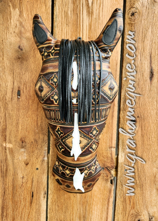 Pillow Pony... Brown Aztec, Broken Blaze
