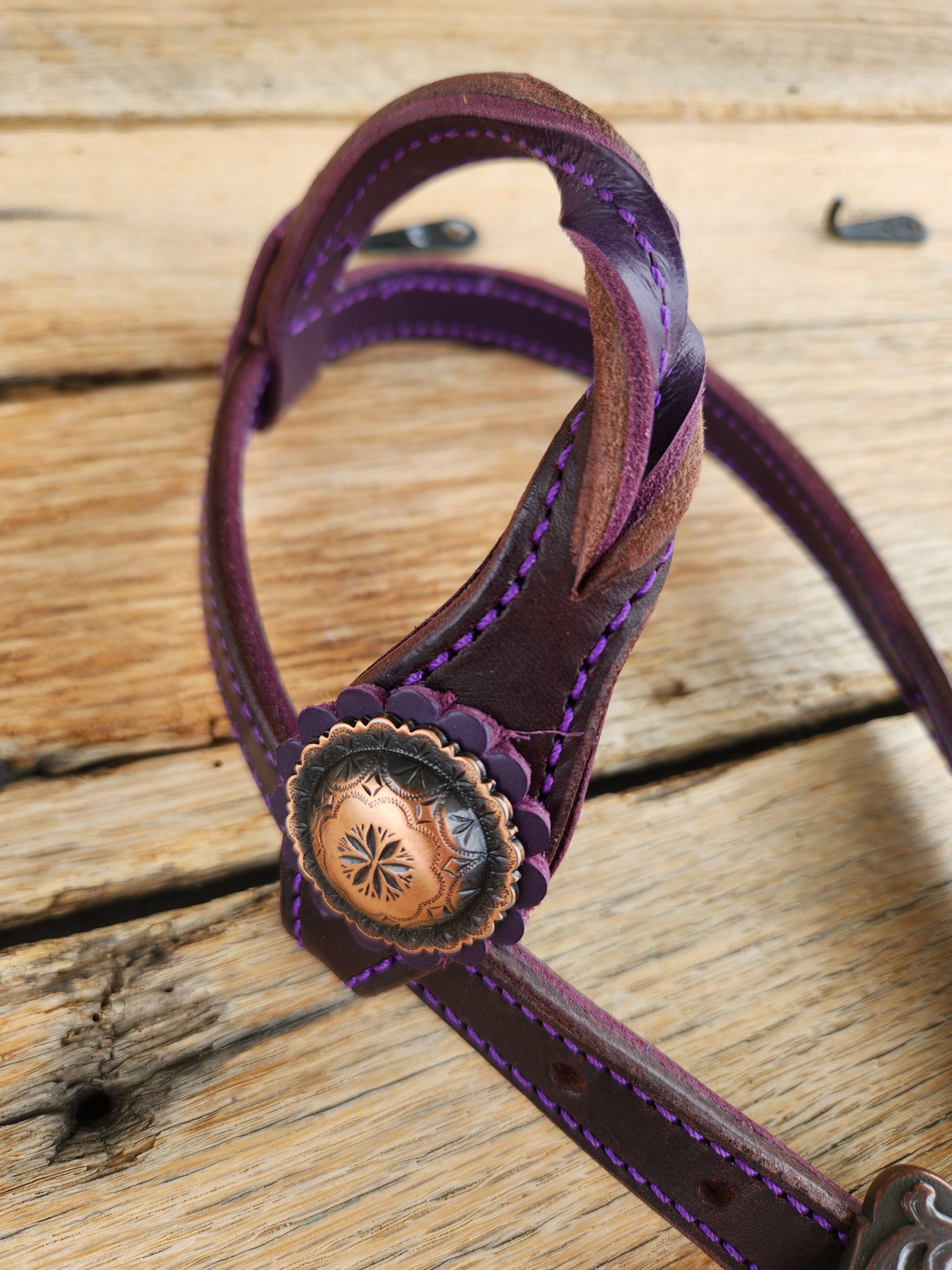 Chocolate & Purple One Ear