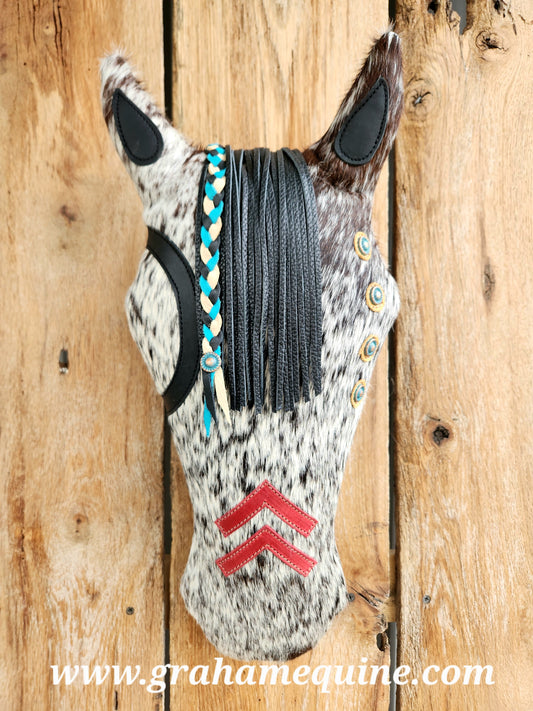 War Pony Pillow, Black Forelock, Black Eye