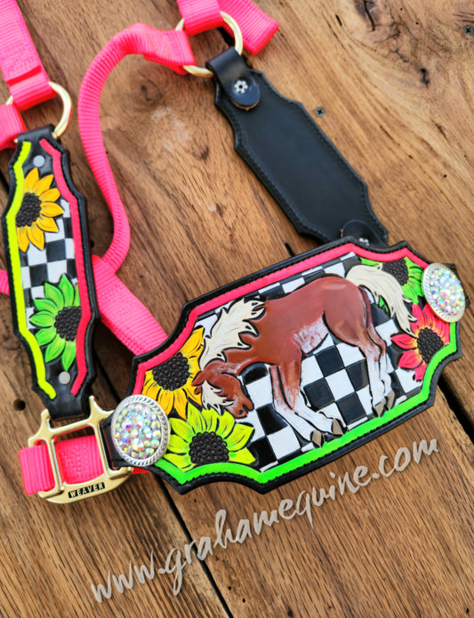 Neon Halter with Horse