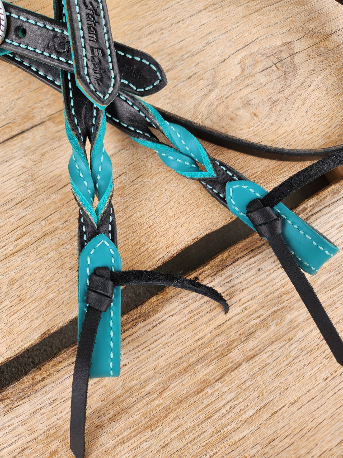 Black & Turquoise Browband