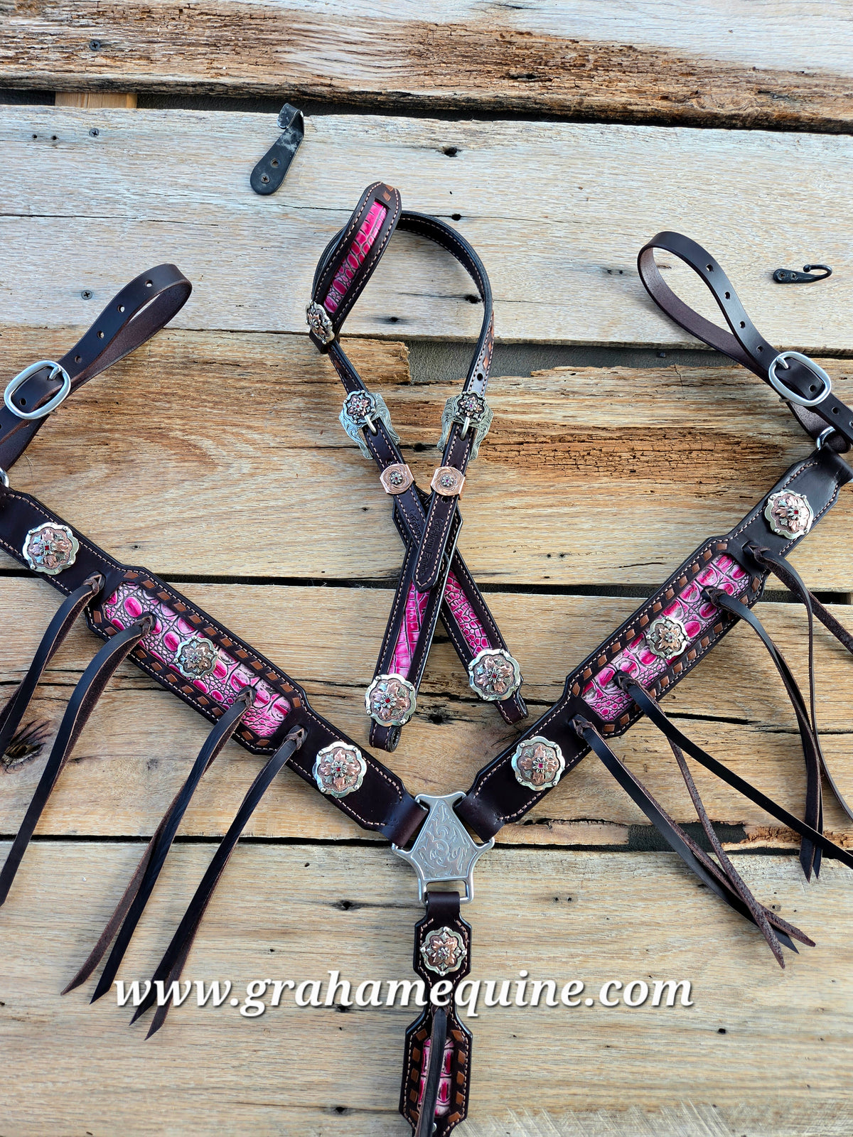 Pink & Chocolate w/ Tassles Tack Set