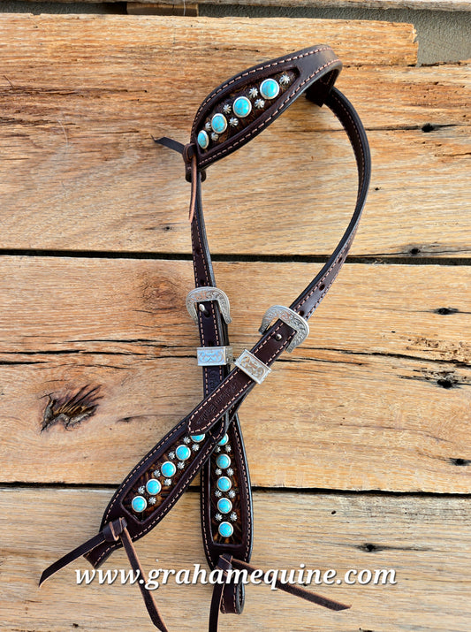 Turquoise Spot Headstall