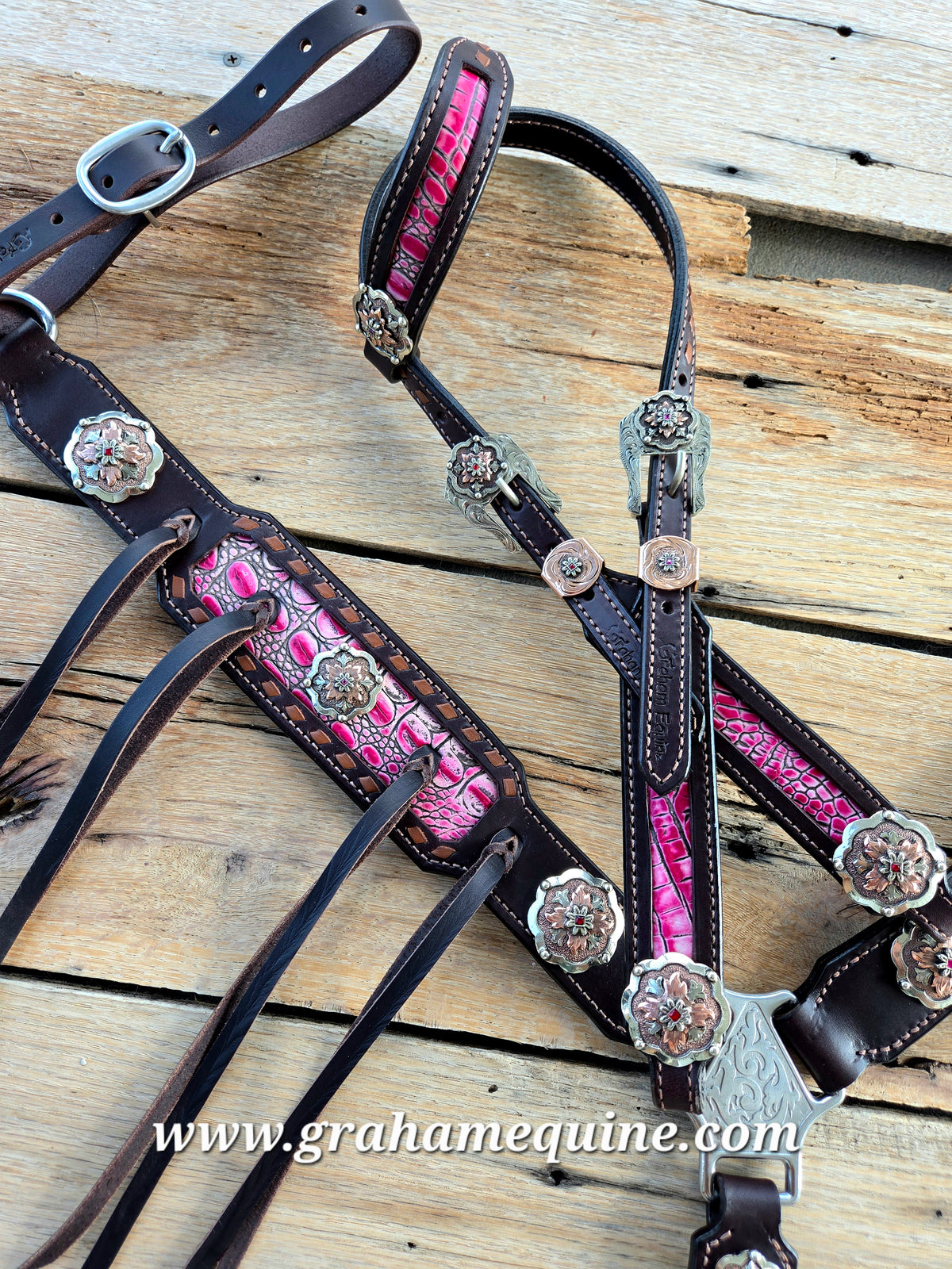 Pink & Chocolate w/ Tassles Tack Set