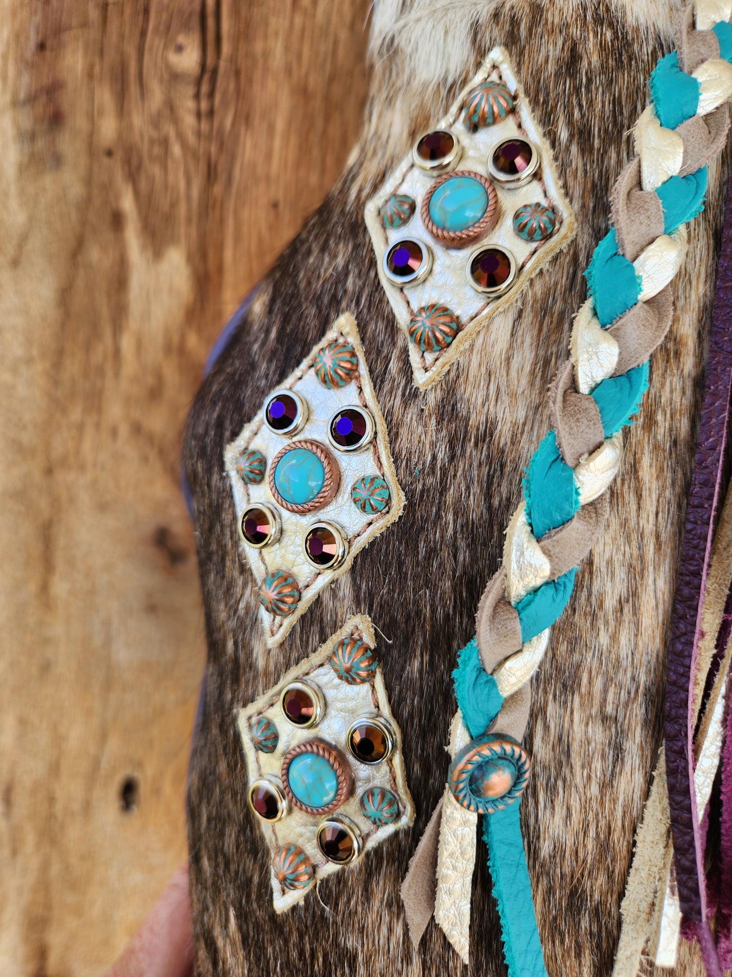 War Pony Pillow, Purple Brindle