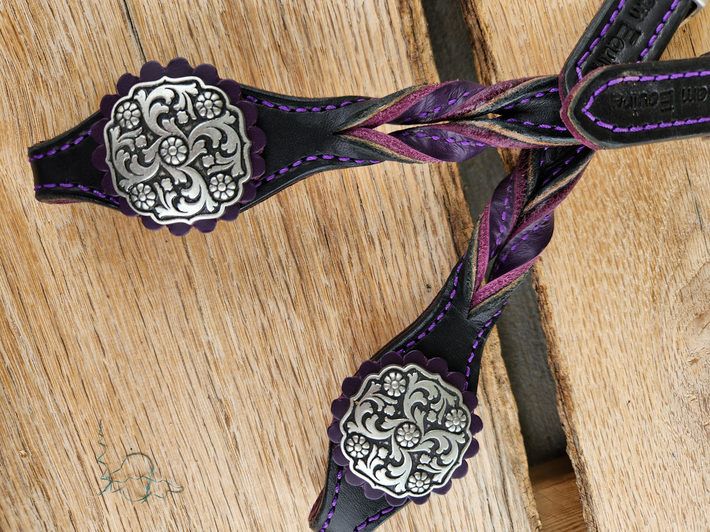 Purple & Black One Ear