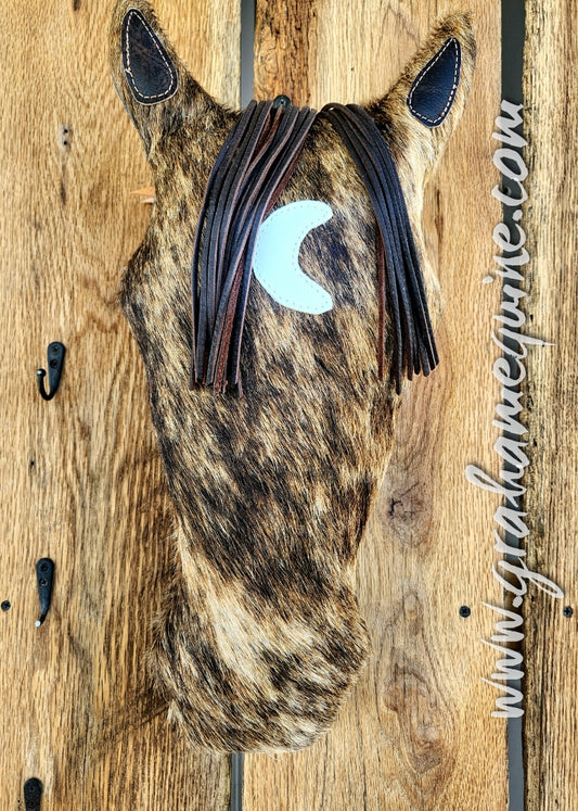 Pillow Ponies- Brown Cowhide w/ Star