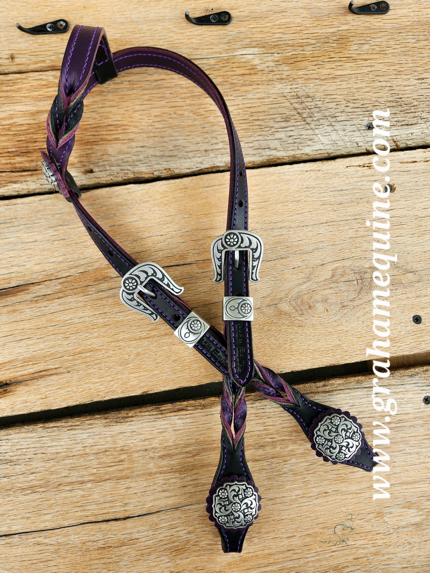 Purple & Black One Ear