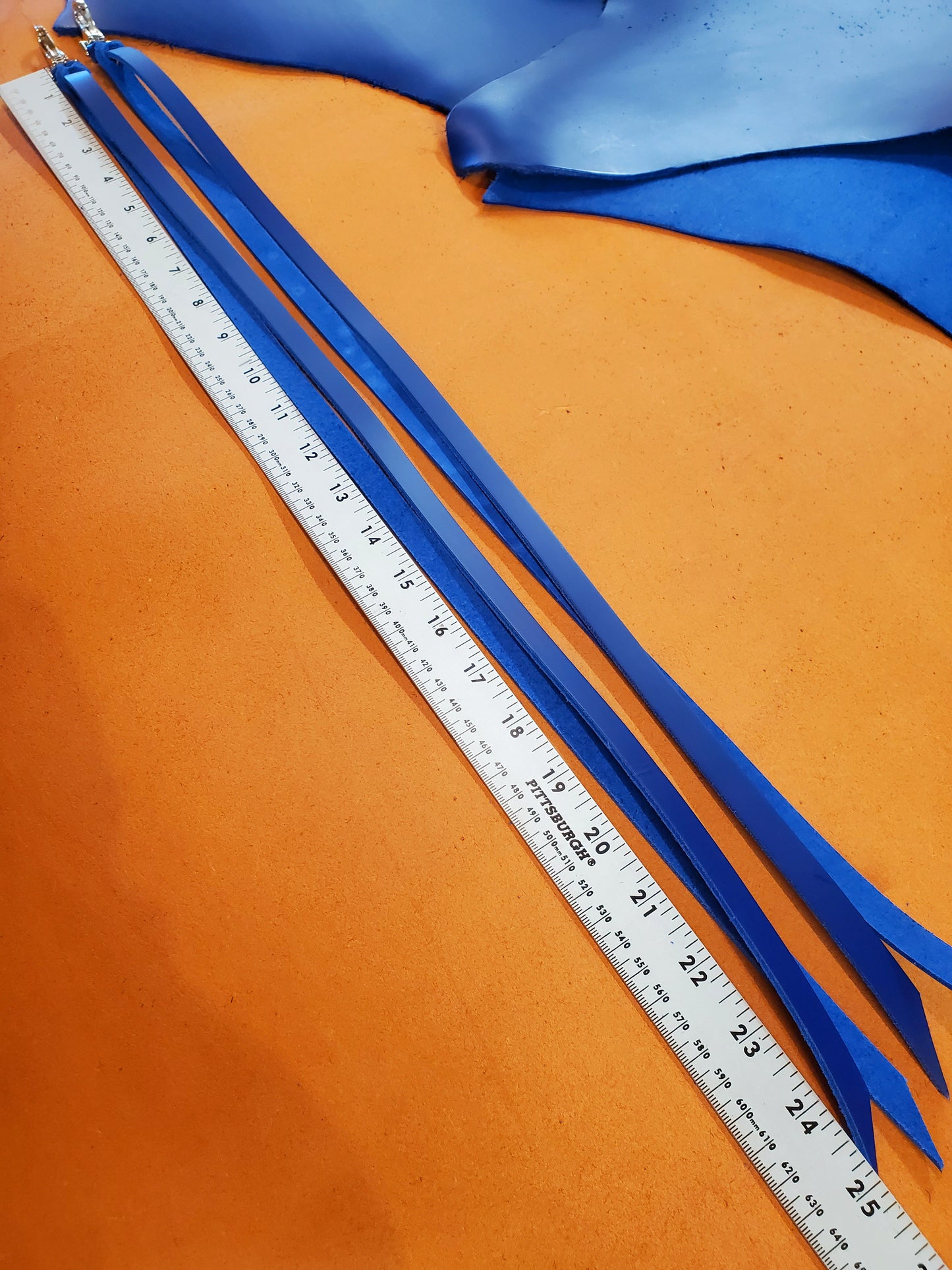 Royal Blue Latigo Saddle Strings