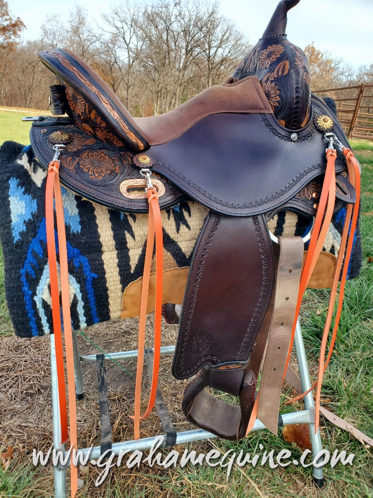 Orange Latigo Saddle Strings