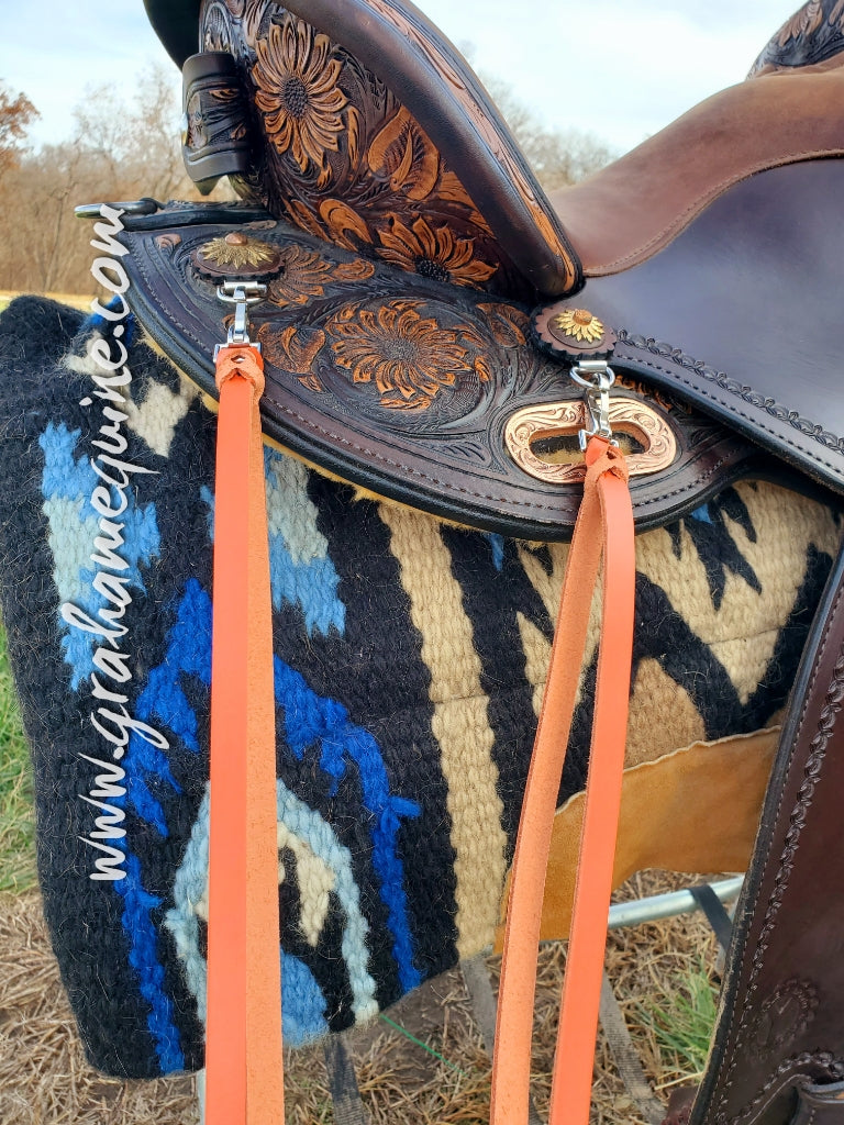 Orange Latigo Saddle Strings